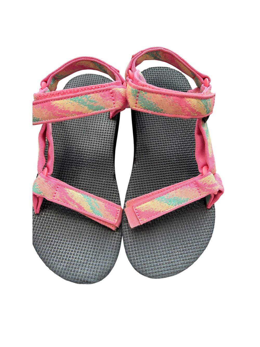 TEVA Kids Girls Original Sandal Size 3 Pink Multi-Color